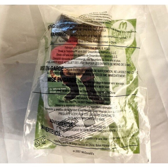 SHREK SANTA Match Up Challenge Figure Shrek The Third McDonald’s Toy #1 New - Picture 3 of 3